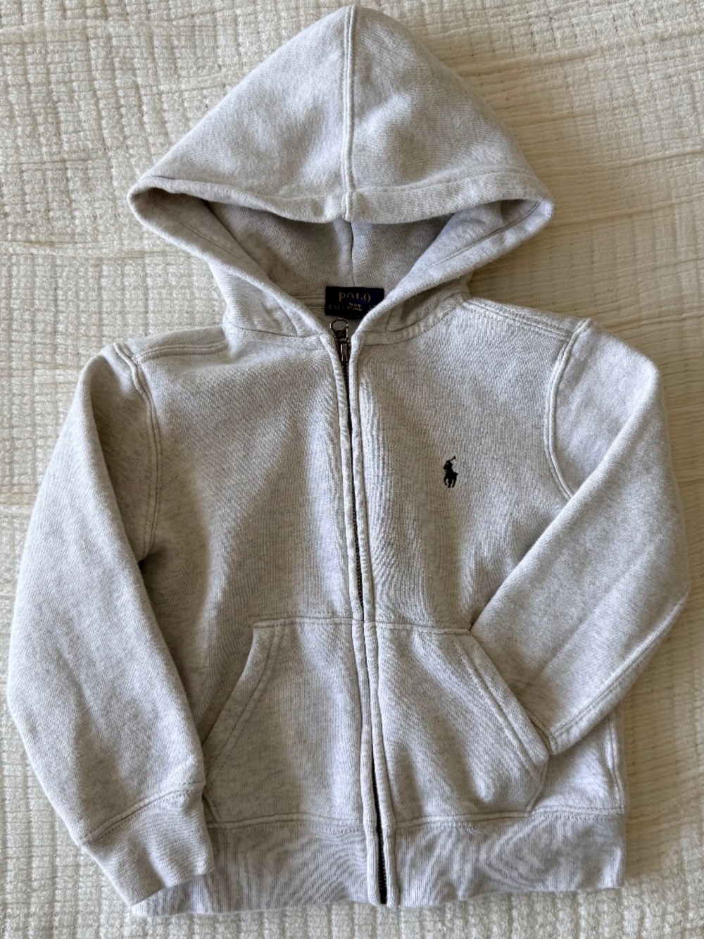 Polo Ralph Lauren Full Zip Fleece Hoodie Light Grey 4T Kids